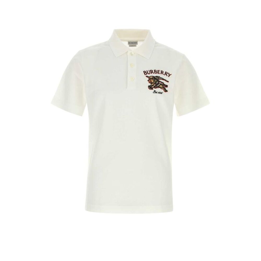 Burberry Men White Piquet Polo Shirt